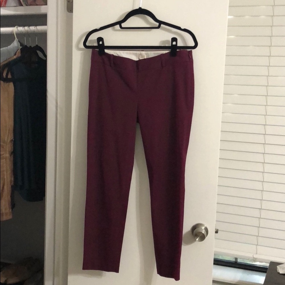 J. Crew wine colored Winnie pant